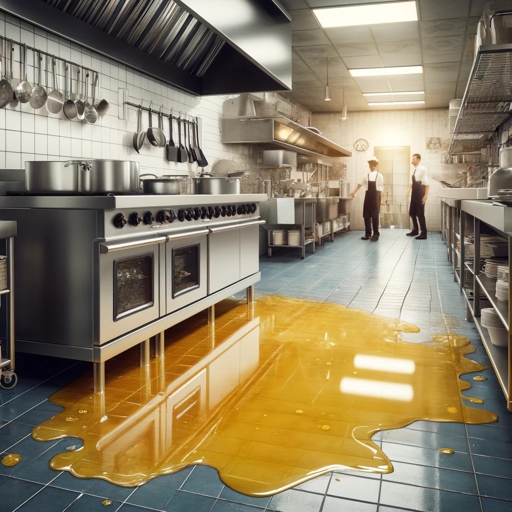 Cooking oil spill